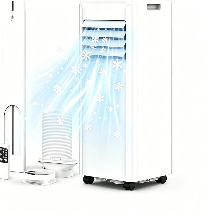 Electactic Mobile Klimaanlage 9000 BTU, 3-in-1 Mobiles Klimagerät mit Abluftschlauch & Ventilator &