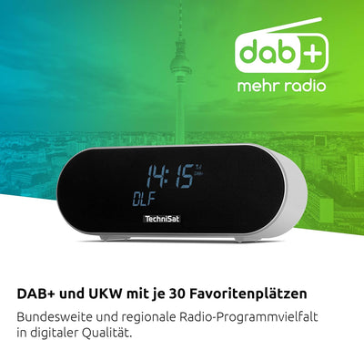 TechniSat DIGITRADIO 53 BT – Premium-Stereo-Radiowecker mit USB-Ladefunktion (DAB+, UKW, Uhr-/ Datum