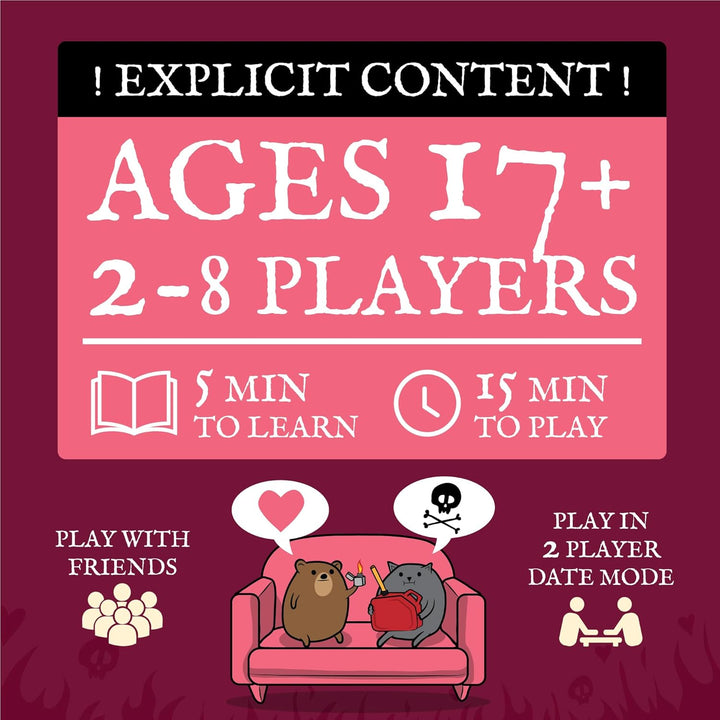 Exploding Kittens Horrible Couple – Extra Horrible Edition – Party Game for 2-8 Players, from The Cr