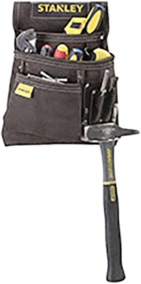 Stanley STST1-80114 Hammer- und Nageltasche aus Büffelleder, Braun/Gelb, L