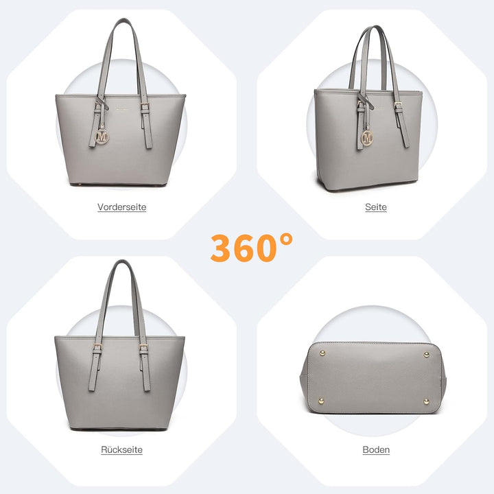 Miss Lulu Handtaschen Damen Shopper Tasche Damen Gross Tasche damen Gross Henkeltasche Shopper Damen