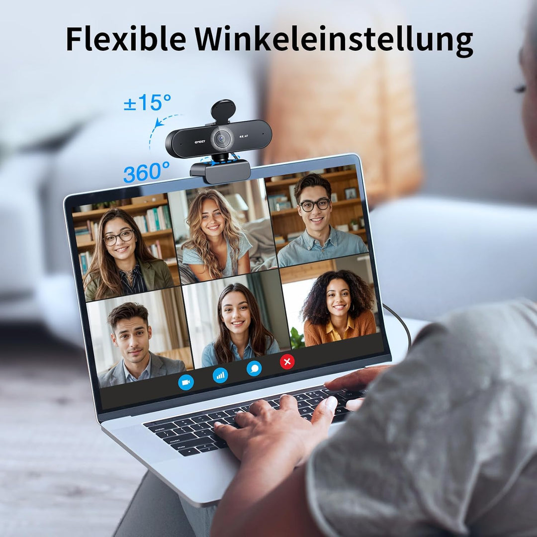 EMEET C960 1080P & NOVA 4K Webcam - 4K UHD mit PDAF Autofokus und 73° Weitwinkel für hochwertige Vid