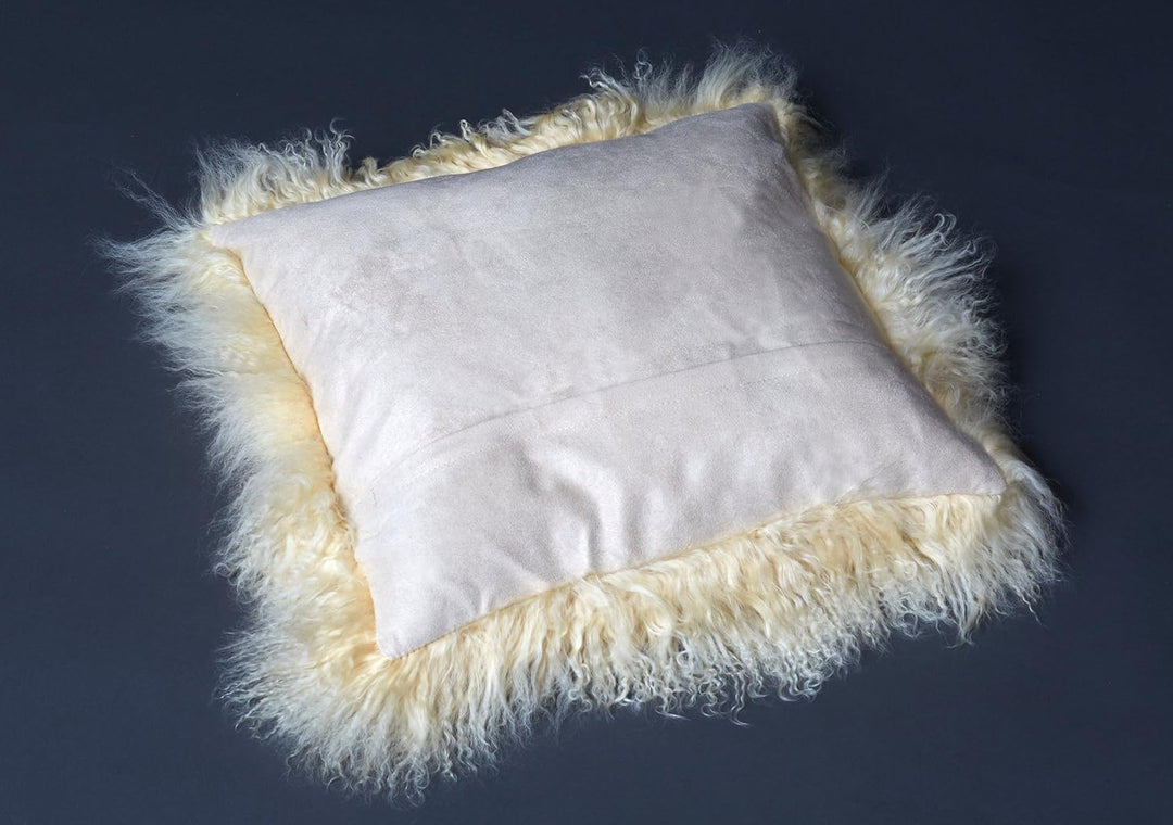 Reissner Lammfelle Tibet Lammfell Kissenbezug langflorig 30x30cm JAY08 Farbe Hellbeige/gelbbeige Jay