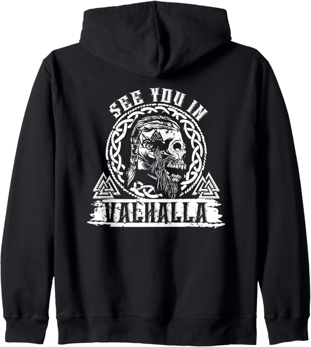 See You in Valhalla Wir sehen uns in Walhalla Wolf of Odin Kapuzenjacke