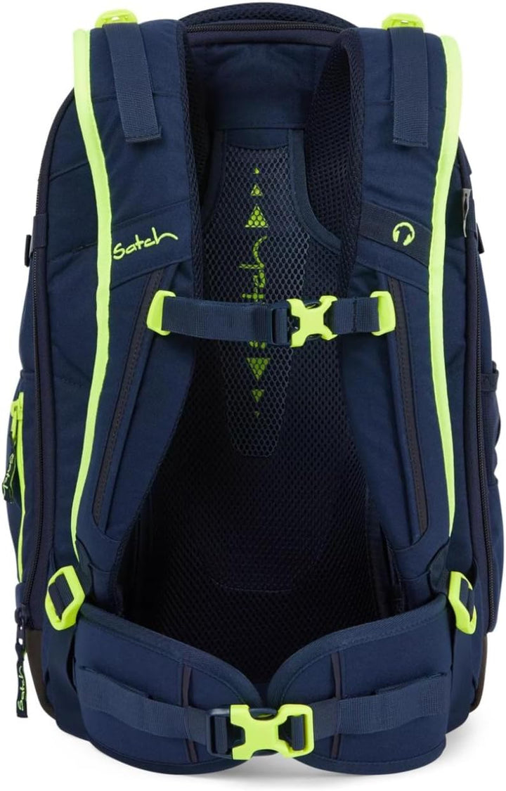 satch Unisex Kinder Match Schulrucksack match (1er Pack) Einheitsgrösse Toxic Yellow - Dunkelblau, E