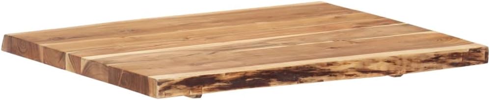 vidaXL Massivholz Tischplatte Baumkante Massivholzplatte Akazie 80x(50-60) x3,8cm 80 x 60 x 3.8 cm,