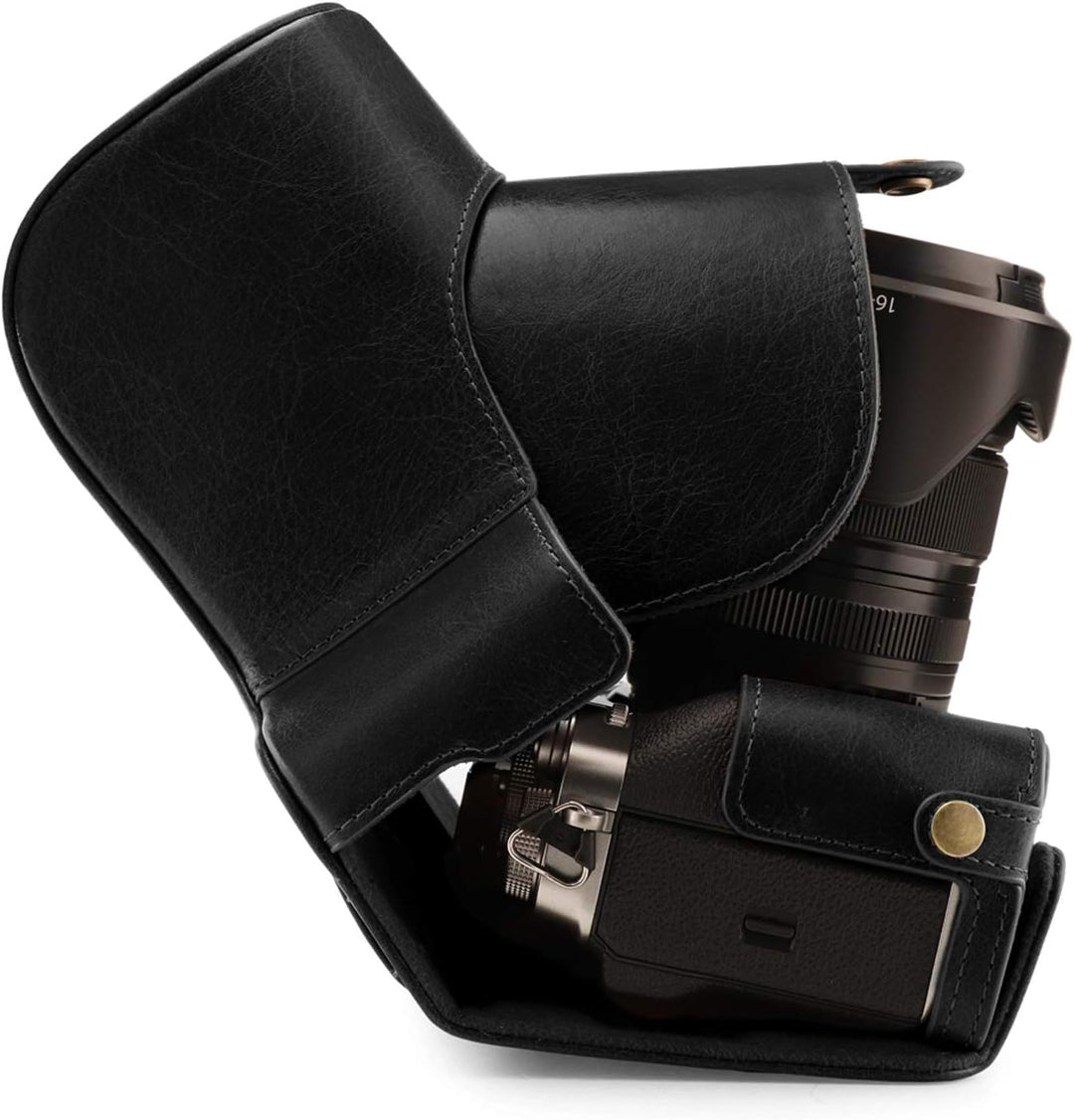 MegaGear MG1921 Ever Ready Kameratasche aus Echtleder, kompatibel mit Fujifilm X-T4 (XF16-80 mm), Sc
