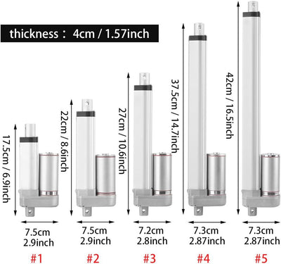 Linearantrieb 12 V DC Linear Actuator Motor Zylinderhub 50/100/150/250/300mm 150 KG 330 Pfund Max He