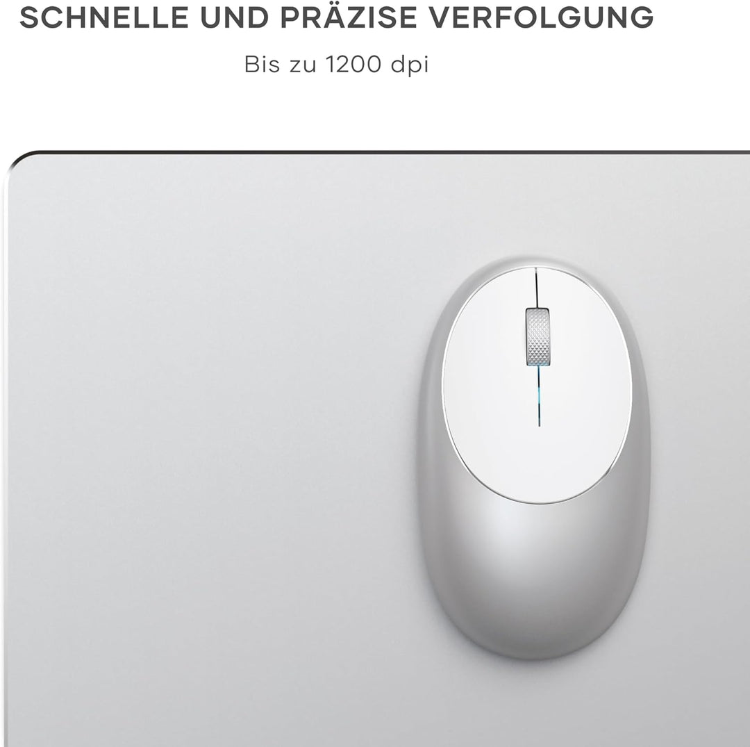 SATECHI M1 Kabellose Bluetooth Computermaus, USB-C wiederaufladbarer Akku, kompakt und tragbar für M