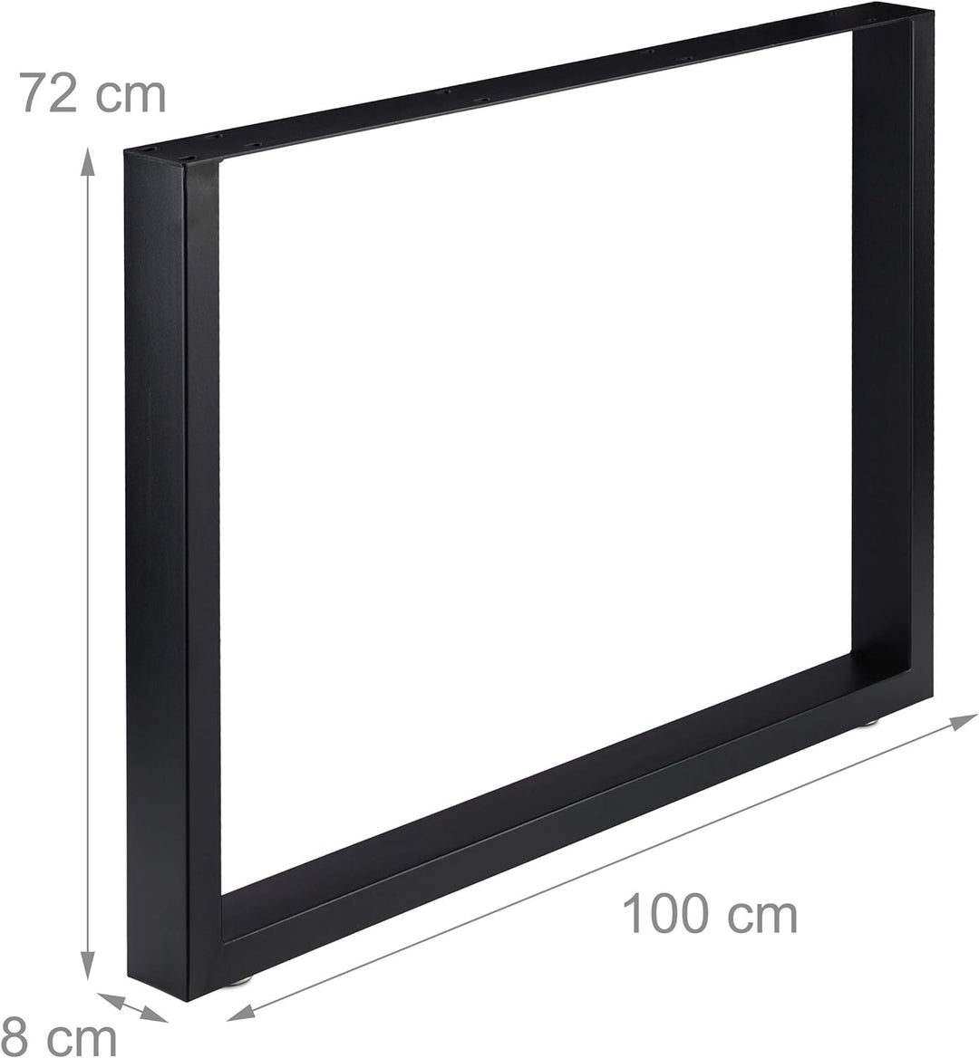 Relaxdays Tischkufen 2er Set, BxH: 100x72 cm, Metall Tischbeine Schreibtisch, Esstisch, Couchtisch,