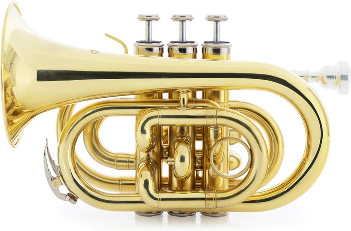 Classic Cantabile Brass TT-500 Bb-Taschentrompete Messing - Trompete im Taschenformat - Messing lack