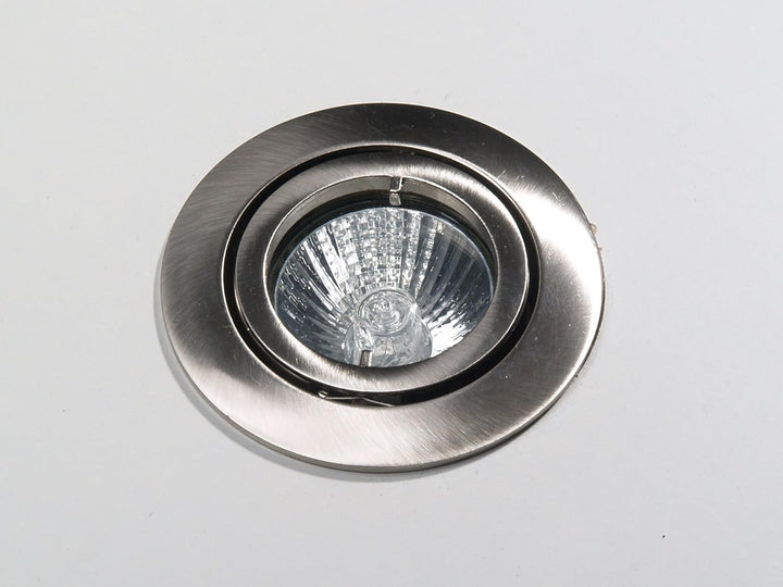 Kamilux 7 x Einbaustrahler/Spot Bajo in Edelstahl-gebürstet Optik 230V inkl. GU10 Fassung