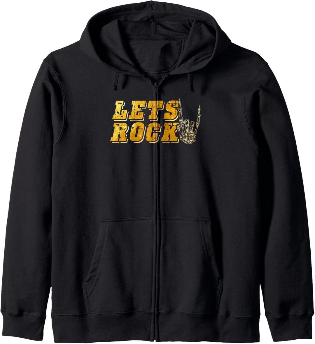 Lets Rock & Roll Gitarren Spieler Rockmusik Rock and Roll Kapuzenjacke