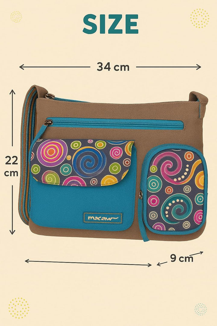 Macha Ethnische indische ethnische Baumwolle und Leder Schultertasche für Frauen Grau, Grau
