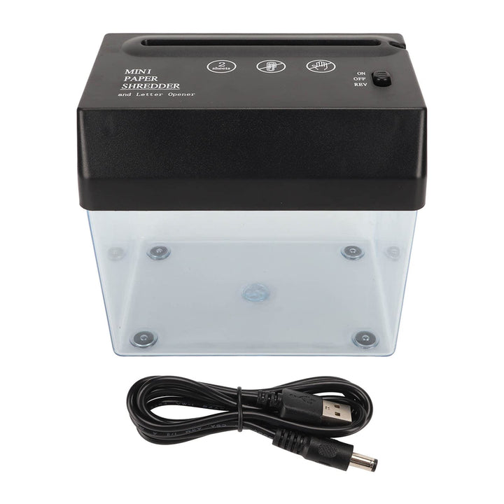 Buachois USB-Aktenvernichter, Universelle Tragbare Mini-Elektro-Akku-Papierschneidemaschine Für Doku