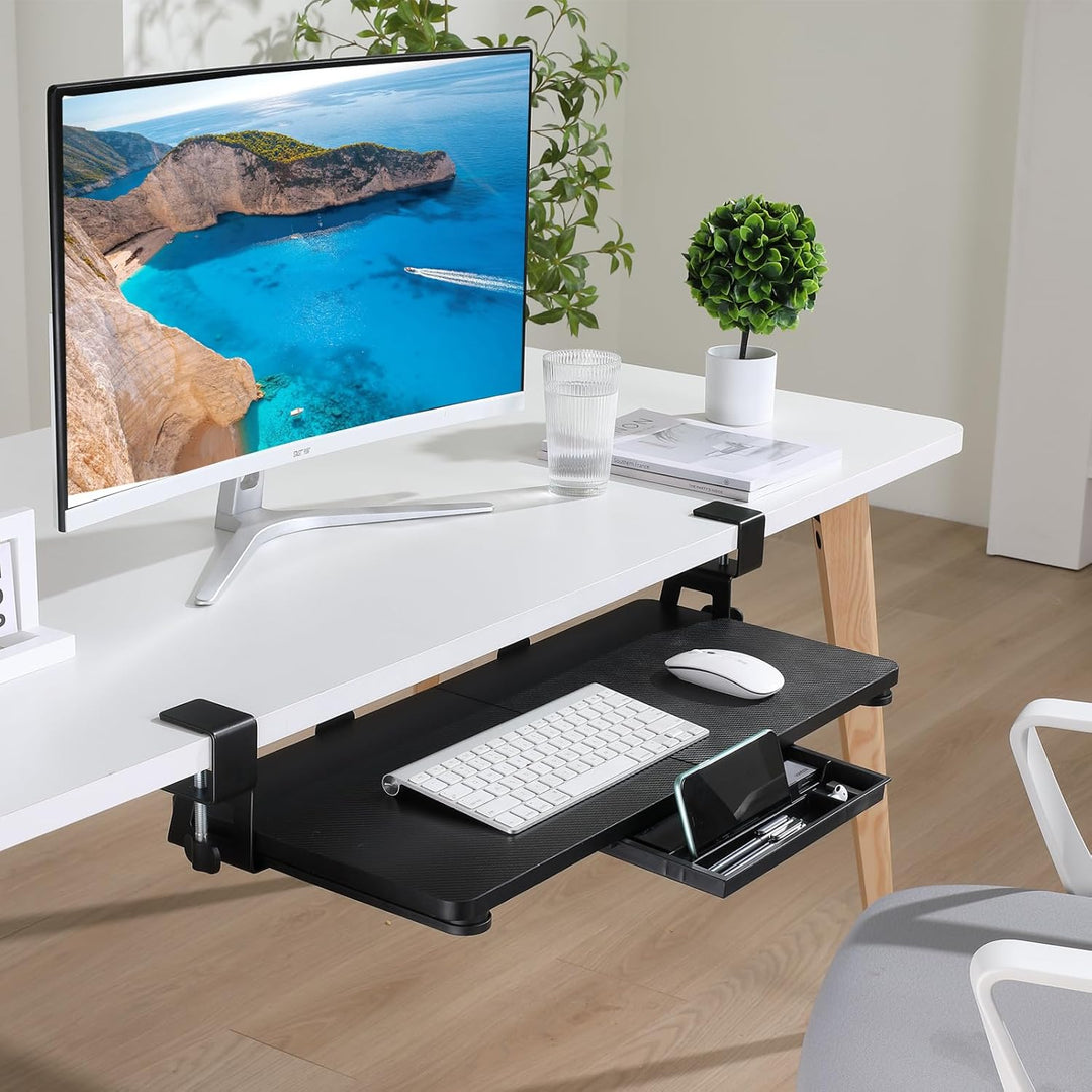 ETHU Office-Keyboard-Drawers Carbon Black, Tastaturablage, grosse Tastaturablage unter dem Schreibti