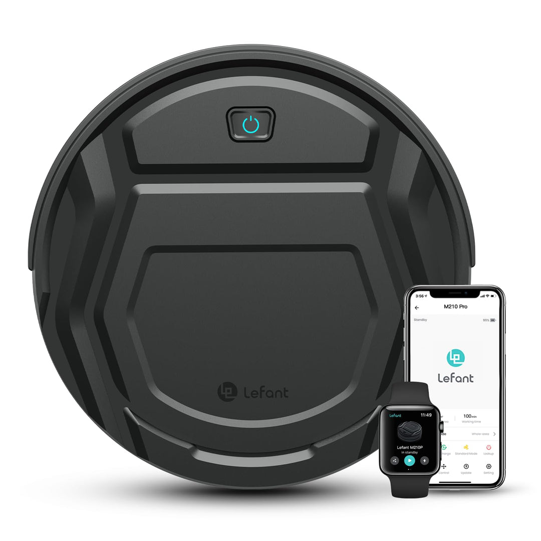 LEFANT Staubsaugerroboter, dünn, leise, WLAN, Bluetooth, Alexa-App, 6 Reinigungsmodi, Selbstladung,
