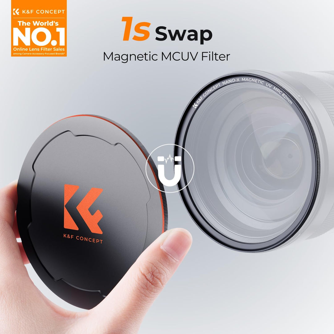 K&amp;F Concept X-Serie 55MM Magnetischer MCUV Filter mit Objektivdeckel Schutzfilter Ultraviolett-Filte