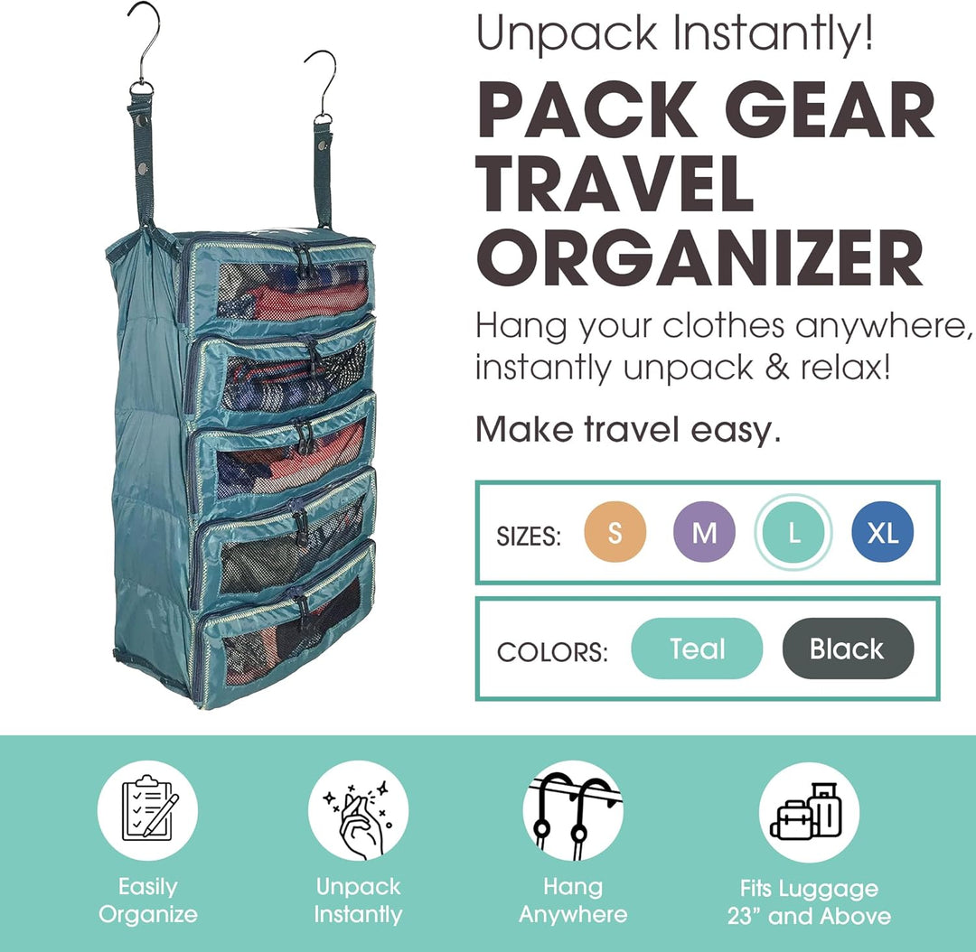 Pack Gear Gepäck-Organizer Packwürfel â€“ Reisetasche für Gepäck & Rucksack â€“ 34 Liter Kapazität â