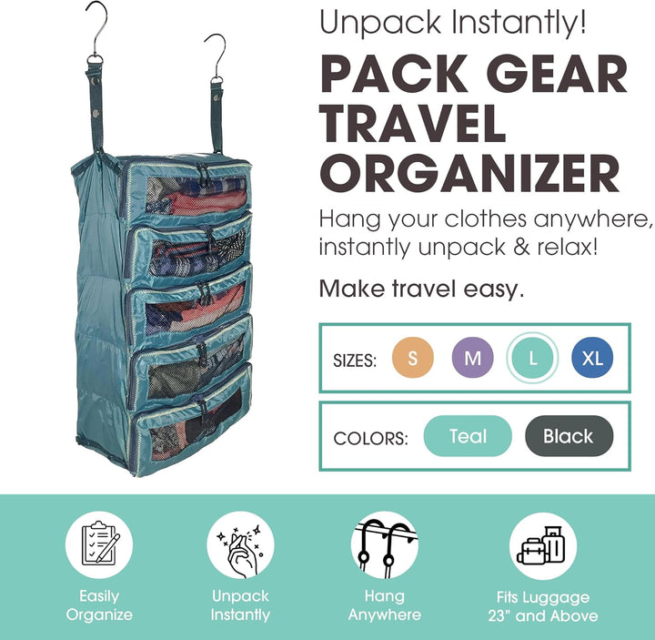 Pack Gear Gepäck-Organizer Packwürfel â€“ Reisetasche für Gepäck & Rucksack â€“ 34 Liter Kapazität â