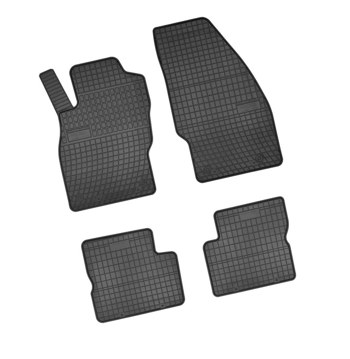 Bär-AfC OP09932 Gummimatten Auto Fussmatten Schwarz, Erhöhter Rand, Set 4-teilig, Passgenau für Opel