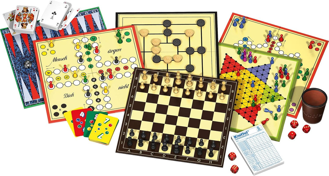 Schmidt Spiele 49125 Die Grosse Spielesammlung, alle Spielfiguren aus Holz Single