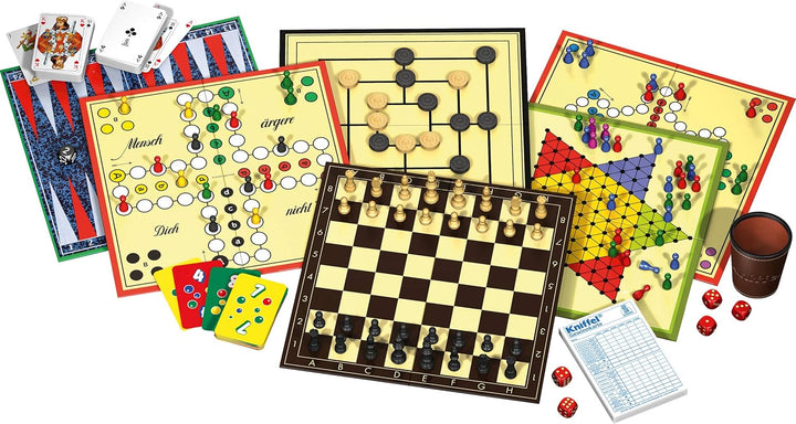 Schmidt Spiele 49125 Die Grosse Spielesammlung, alle Spielfiguren aus Holz Single
