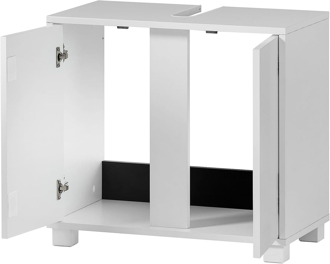Schildmeyer Waschbeckenunterschrank Dex, Holzwerkstoff, weiss matt, 60,2 x 33 x 56 cm