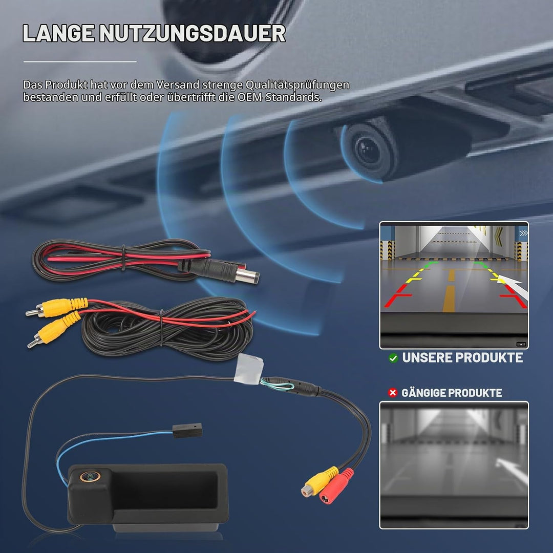 Rückfahrkamera AHD 1080P für 1er, 3er, 5er, X6, E39, E60, E70, E82, E90, 170 Grad Fischauge, funktio