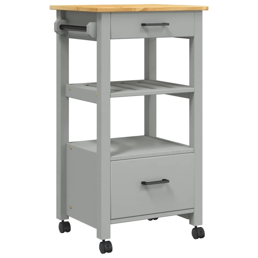 vidaXL Küchenwagen, Servierwagen mit viel Stauraum, Beistellwagen für Küche Wohnzimmer Badezimmer, T