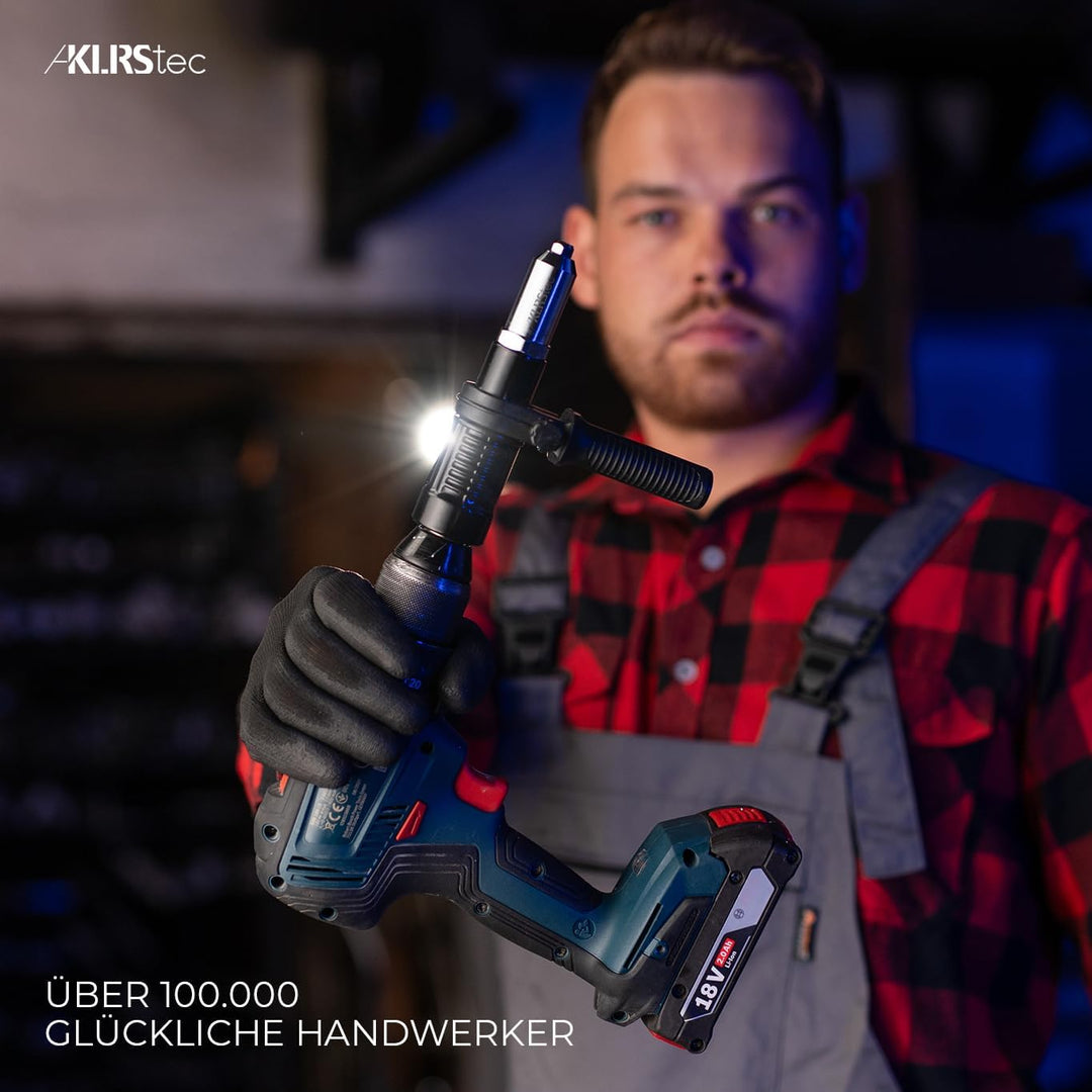 KLRStec® Nietenzangen-Blindnietadapter – Nietaufsatz für Akkuschrauber und