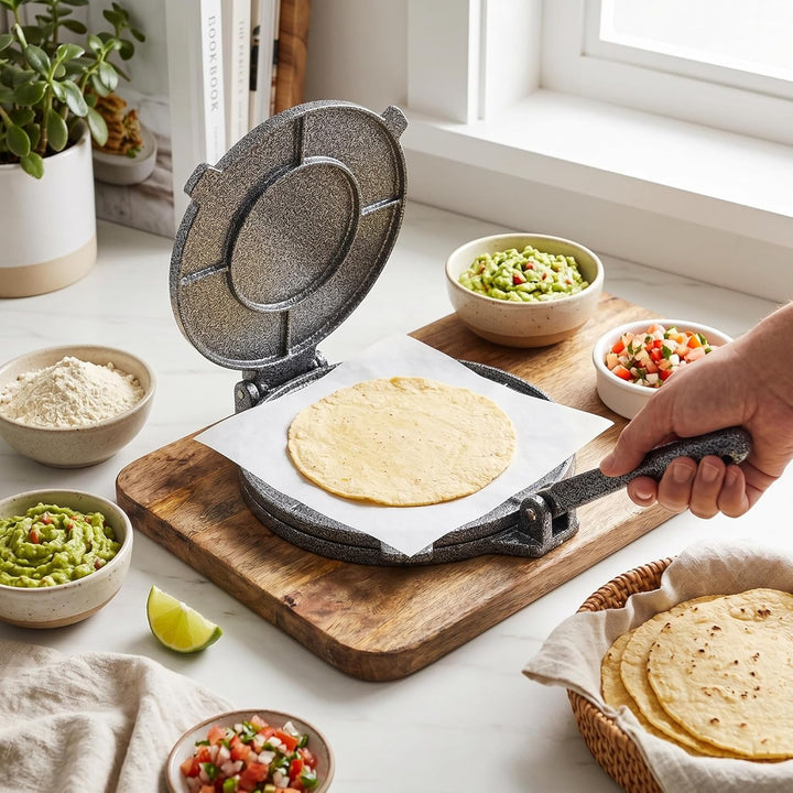 Tortilla- und Roti-Maker, Tortilla-Presse, Mehlteig, Tortilla-Taco-Presse, Roti-Maker aus Aluminiuml