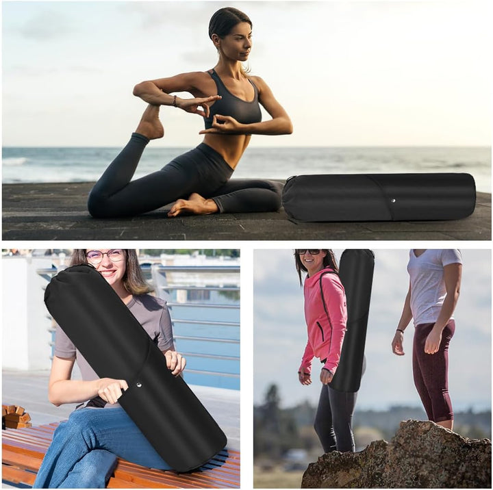 AKOZLIN Yoga Mat Bag with Multi-Functional Storage Pockets, Waterproof Yoga Mat Carrying Bag with Ad