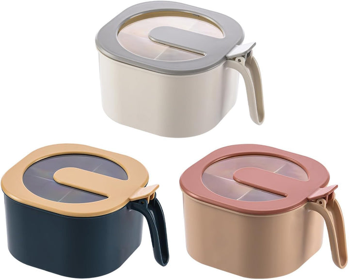 Gewürzbehälter mit Deckel 4 Fächer Kunststoff Küche Gewürzgläser 4-in-1 Gewürzbox Set Küchenutensili