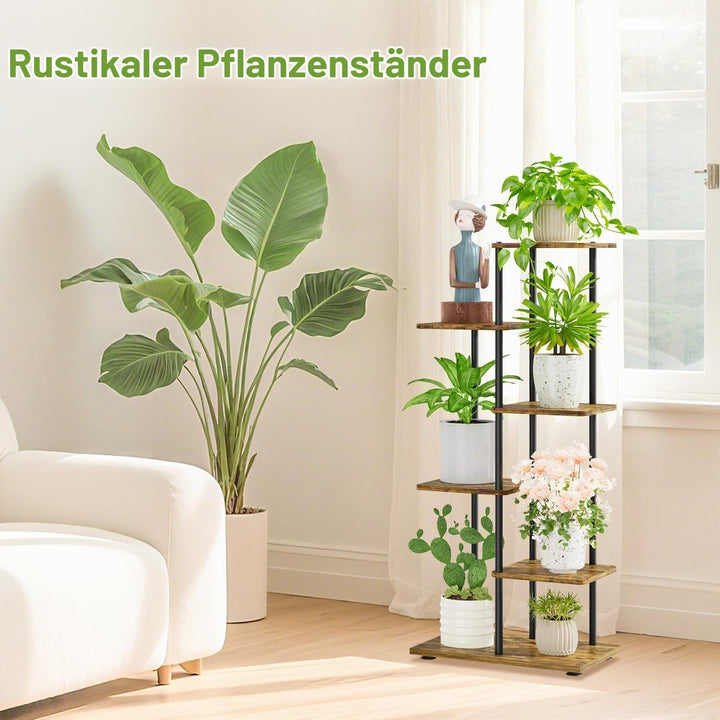 iDavosic.ly Pflanzenständer mit 5 Etagen, Blumenständer für Draussen Plant Stand Indoor Outdoor, Pfl