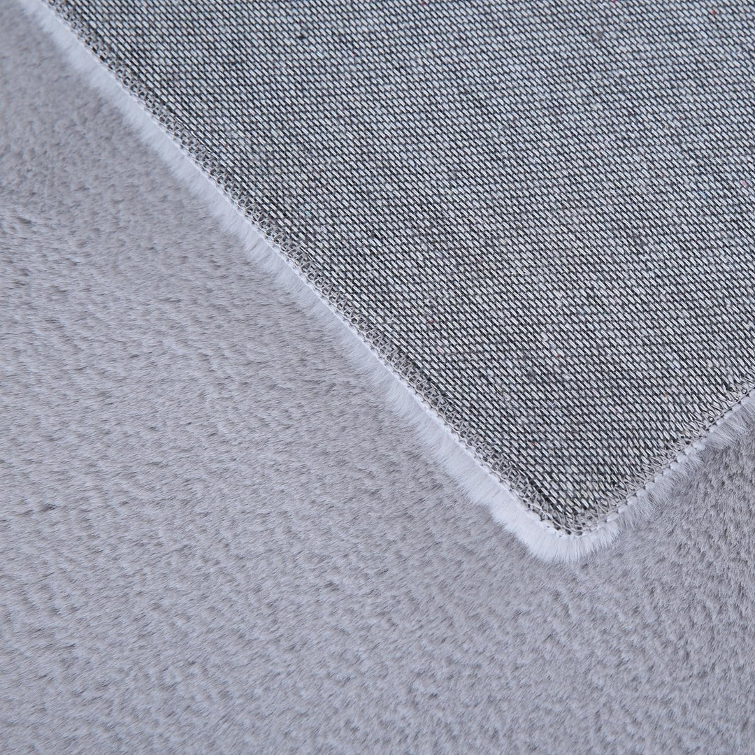 Weicher Hochflor Rund Teppich Wohnzimmer Waschbarer Teppich im modernen Stil Unicolor & Einfarbig Te