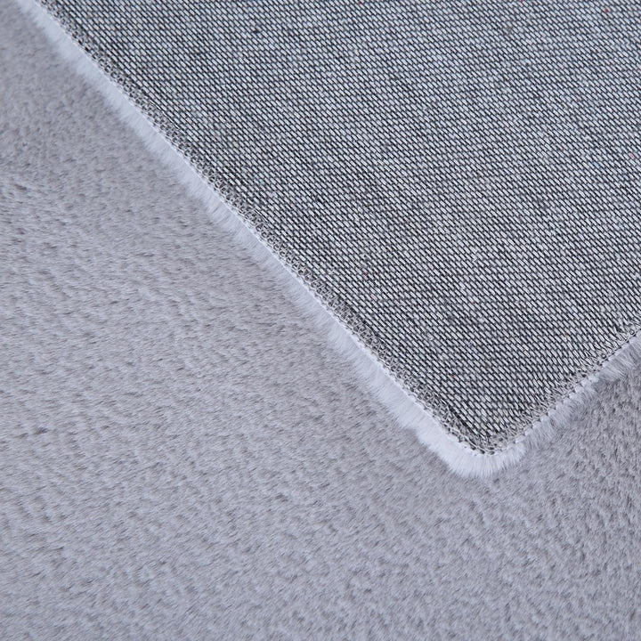 Weicher Hochflor Rund Teppich Wohnzimmer Waschbarer Teppich im modernen Stil Unicolor & Einfarbig Te