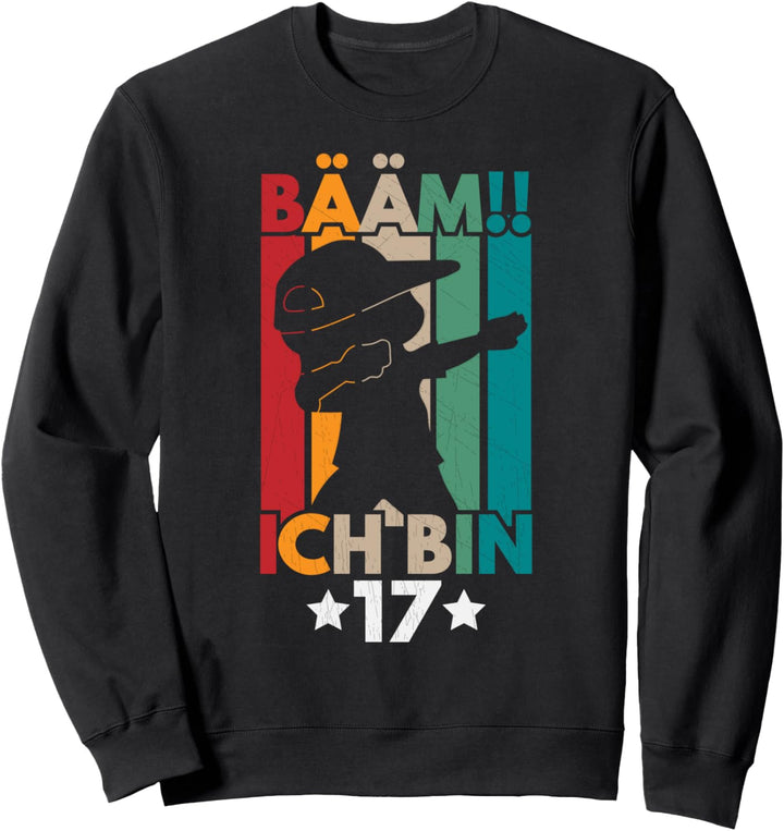 17 Geburtstag Junge Mädchen, Bääm, Dabbing Motiv, Lustiges Sweatshirt