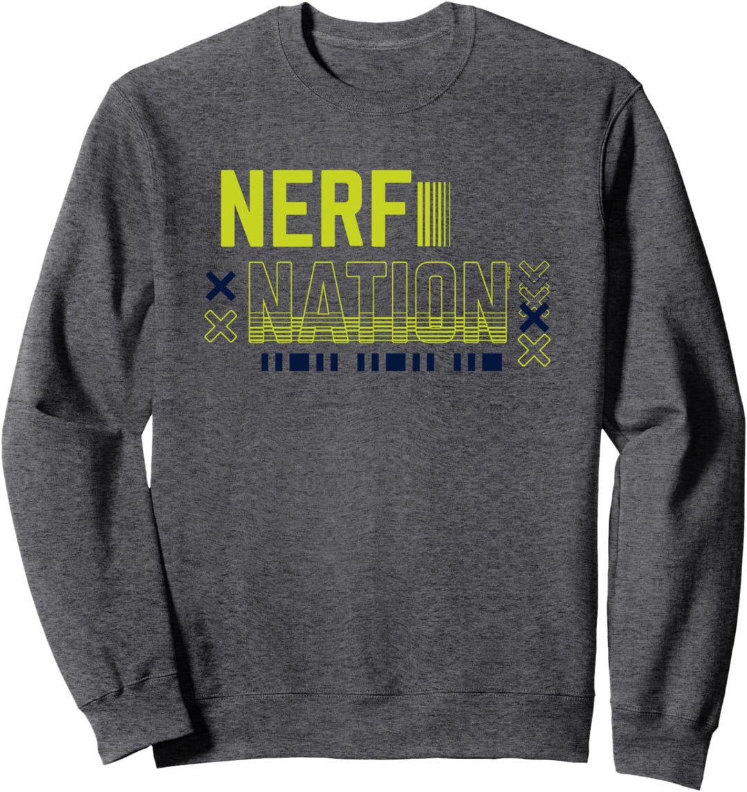 Nerf Nation Green Glitch Logo Sweatshirt