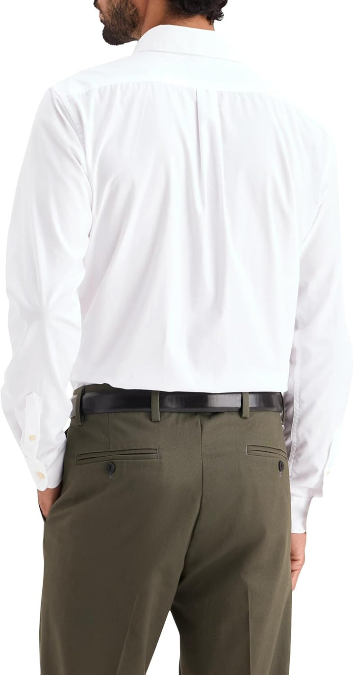 Dockers Herren Signature Stain Def Slim Shirt (1er Pack) L Lucent White, L Lucent White