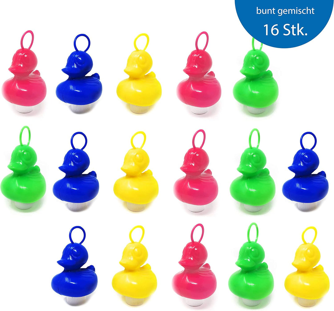 AMLI 16x Enten Angeln Pool Wasserspielzeug - Angelspiel Enten mit Öse & Gewicht | Kinder Spielzeug E