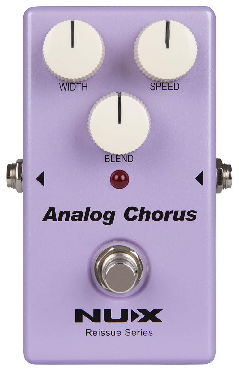 Nux Analog Chorus Pedal, E-Gitarren Effektpedal (Effektsteuerung mit Reglern für Breite, Geschwindig
