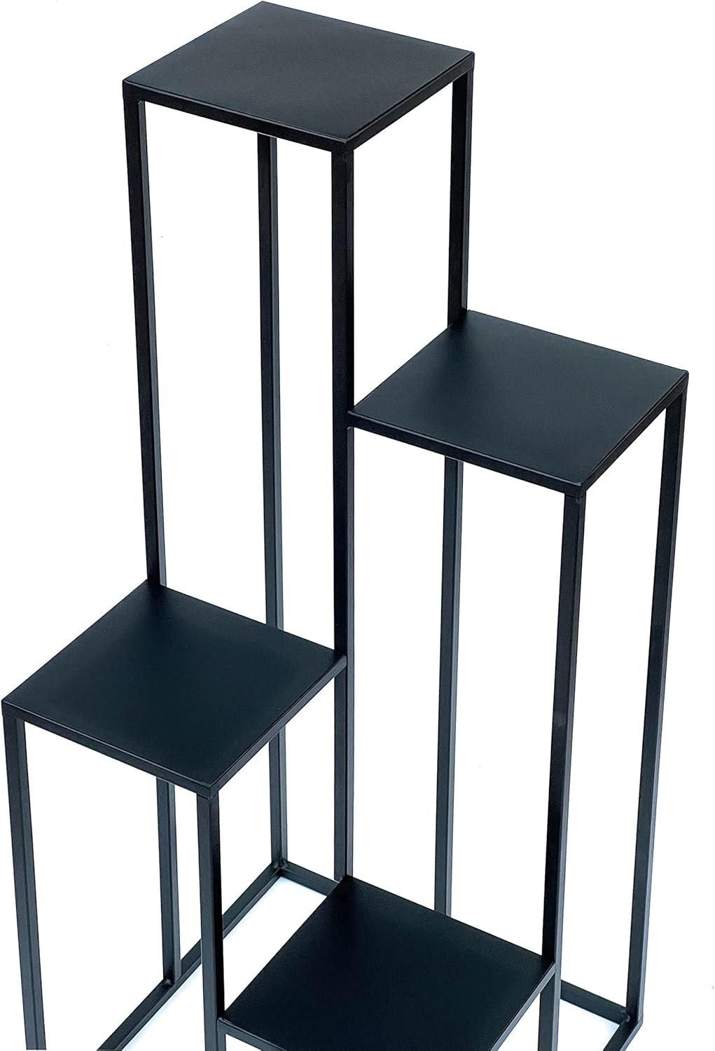 DanDiBo Blumentreppe Metall Schwarz 90 cm Pflanzentreppe Blumenständer 96354 Blumensäule Modern Pfla