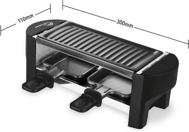LITTLE BALANCE 8559 Black Jura 2 Raclette 1 oder 2 Personen, Antihaftbeschichtung, 1 oder 2 Personen