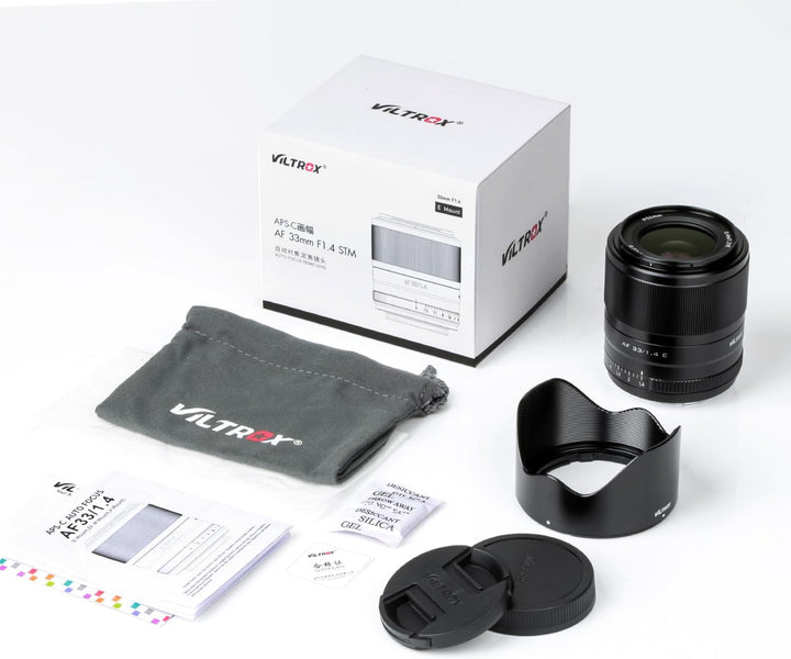 VILTROX AF 33mm F1.4 Autofokus Objektiv für Sony E Mount Kameras (APS-C, Einstellbare Blende f1.4-f1