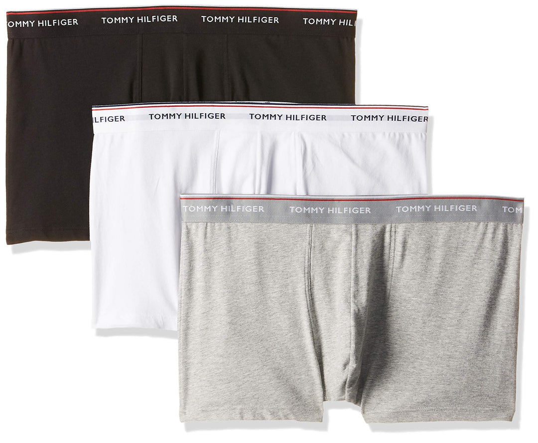 Tommy Hilfiger Herren Trunk (3er Pack) S Mehrfarbig (Black/Grey Heather/White), S Mehrfarbig (Black/