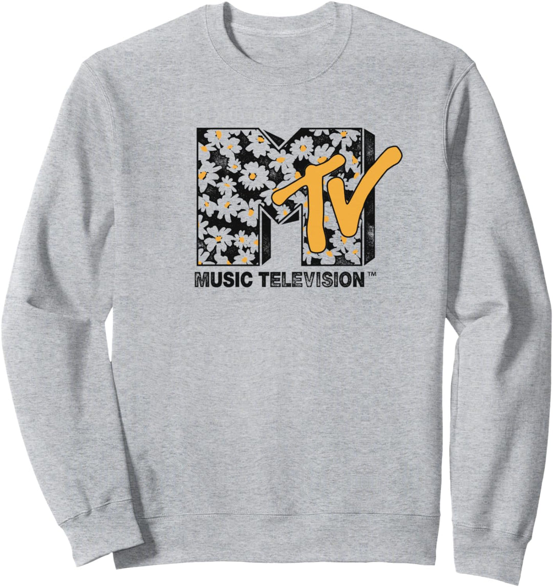 MTV Daisy Distressed Logo Sweatshirt
