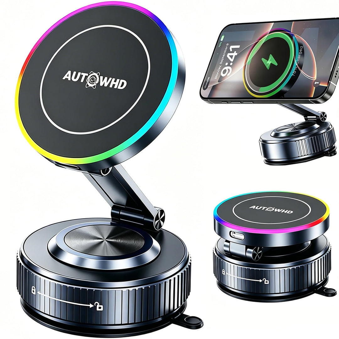 Magnetisch Autohalterung 15W Handyhalterung Auto mit Ladefunktion, Ladegerät Kfz Magnet Wireless Car