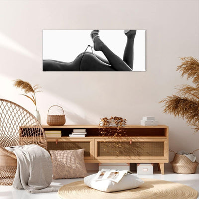 Wandbilder Dekoration Wohnzimmer Frau Akt Pose Panorama Bilder auf Leinwand 120x50cm Leinwandbild mi