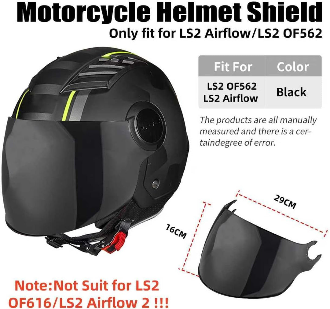 Helm Visier für LS2 of562,Motorrad Wind Schild Helm Objektiv Visier,Motorradhelm Visier,Integralhelm